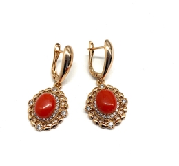 Kolczyki z koralem - Sachara